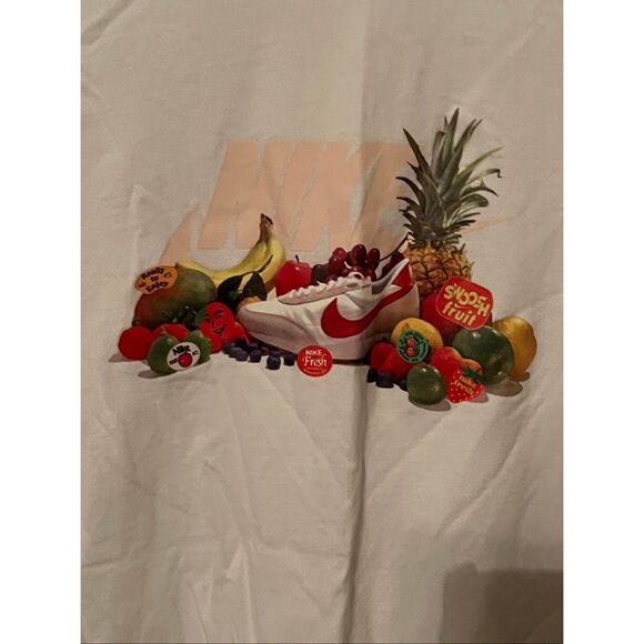 Nike Sportswear Mens White Still Life Fruit Photo Cotton T-shirt Medium - Picture 10 of 10